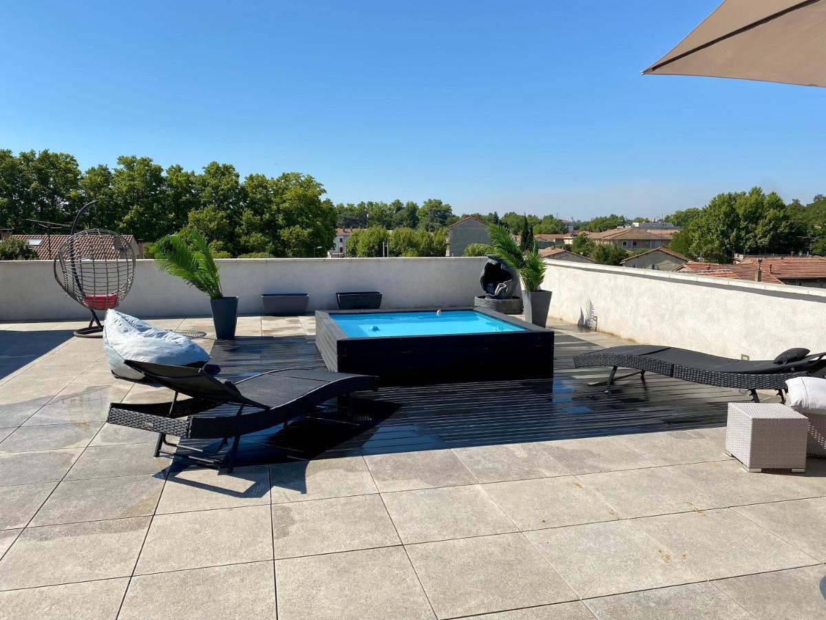 Appartement Rooftop Avec Piscine Avignone Esterno foto